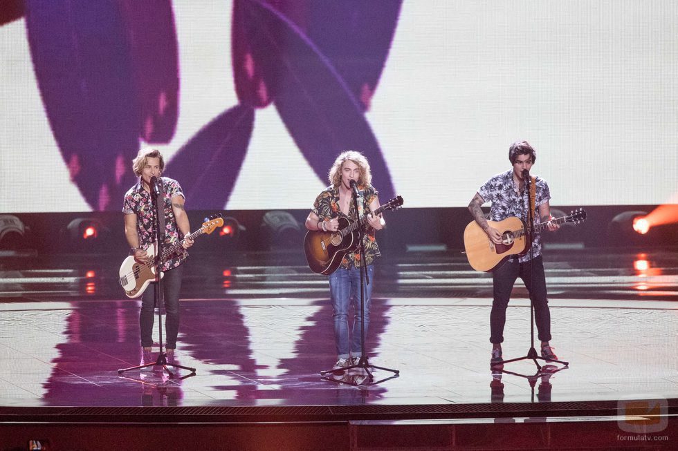 Manel Navarro (España) en la Final de Eurovisión 2017