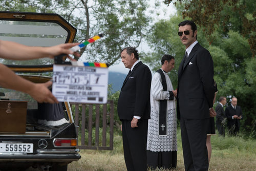 Javier Rey en el rodaje de 'Velvet Colección'