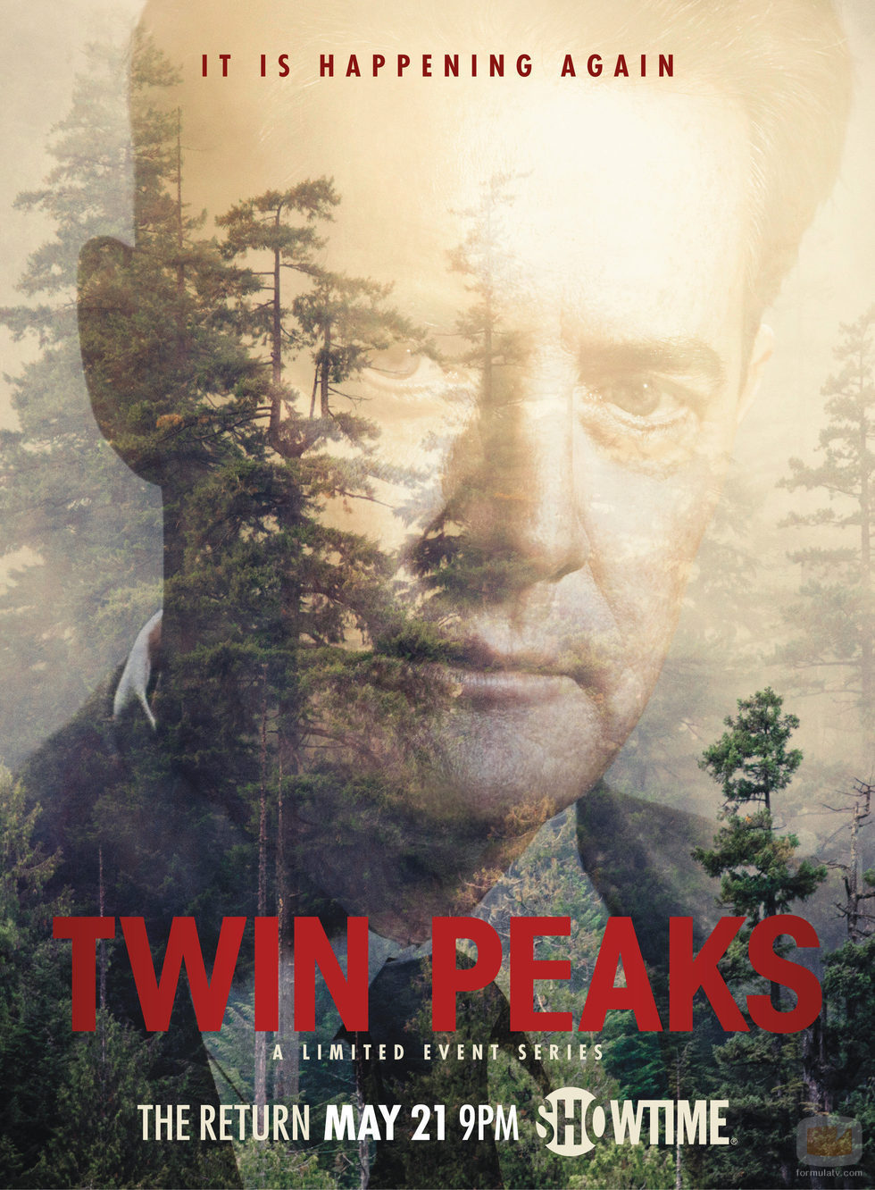Cartel promocional con el agente Dale Cooper de 'Twin Peaks'