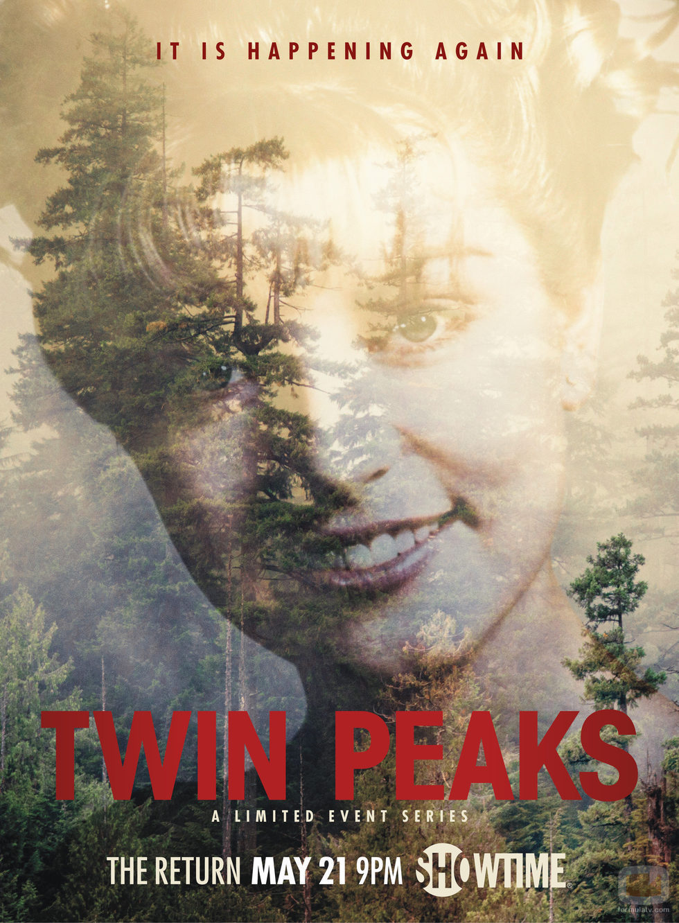 Cartel promocional de 'Twin Peaks' con Laura Palmer