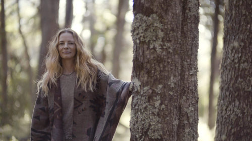 Paula Vázquez durante las grabaciones de 'El puente'