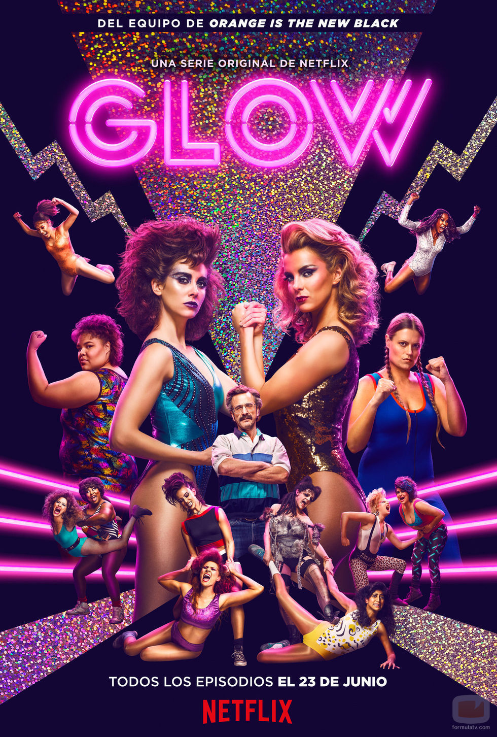 Póster promocional de 'GLOW', la nueva serie de Netflix