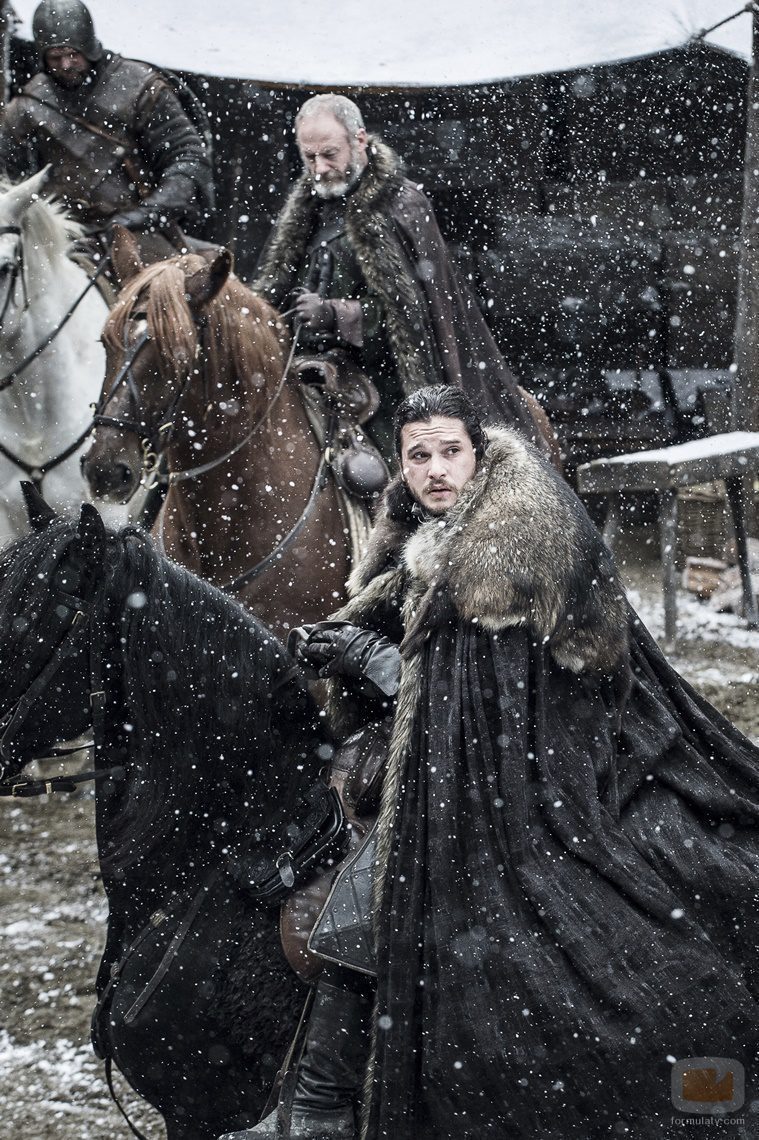 Jon Nieve y Sir Davos a caballo en la séptima temporada de 'Juego de Tronos'
