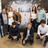 El elenco de 'Fariña' durante la rueda de prensa III