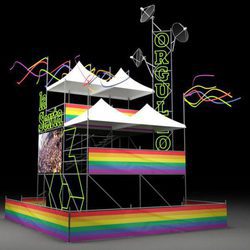 Set de laSexta en el World Pride Madrid 2017 visto en un lateral