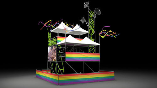 Set de laSexta en el World Pride Madrid 2017 visto en un lateral