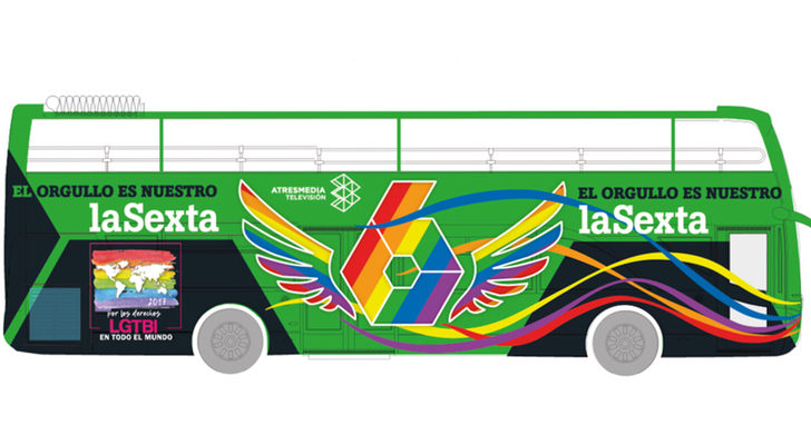 Autobús de laSexta para el World Pride Madrid 2017