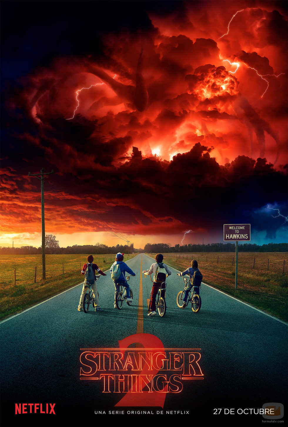 Cartel de la segunda temporada de 'Stranger Things'