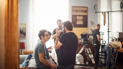 Berto Romero durante el rodaje de 'Mira lo que has hecho'