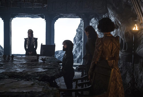 Daenerys, Tyrion y Yara en el segundo capítulo de la séptima temporada de 'Juego de Tronos'