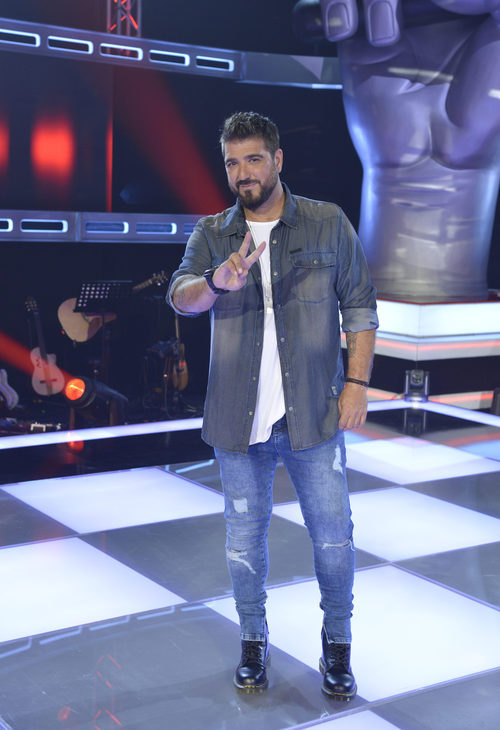 Antonio Orozco posa en la presentación de 'La Voz' y 'La Voz Kids'