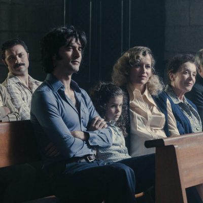 Los actores de 'Fariña' durante el rodaje de la serie