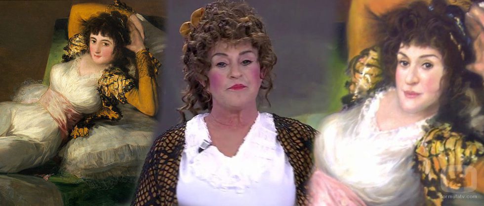 Chelo García-Cortés disfrazada de "La maja desnuda" en 'Sálvame'