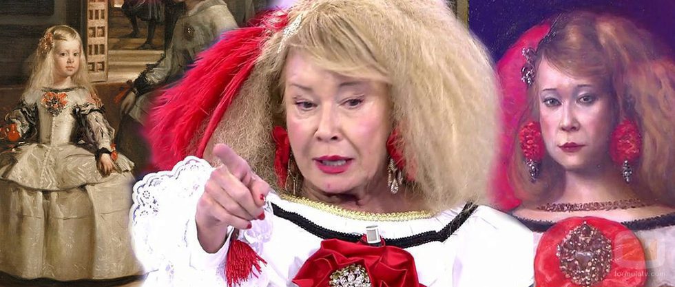 Mila Ximénez disfrazada de "Las Meninas" en 'Sálvame'
