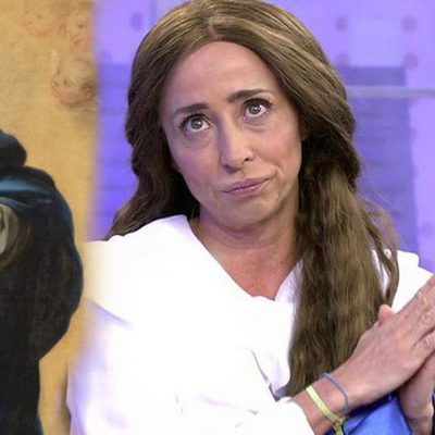 María Patiño disfrazada de "La Inmaculada del Escorial" en 'Sálvame'