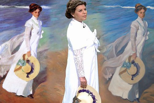 Terelu Campos disfrazada de "El paseo en la orilla" en 'Sálvame'