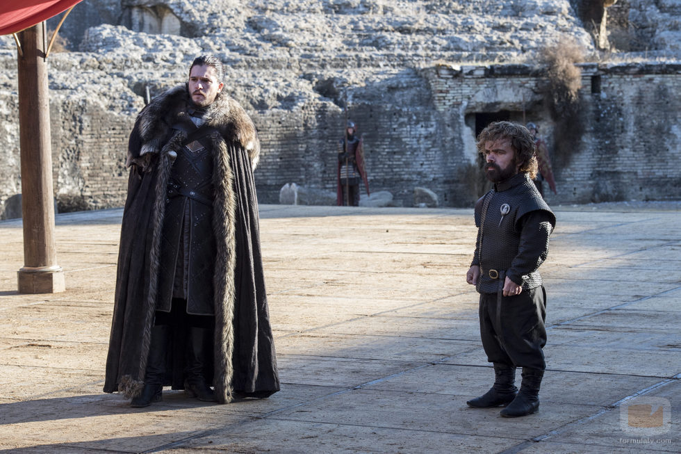 Jon Snow y Tyrion Lannister en el 7x07 de 'Juego de Tronos'