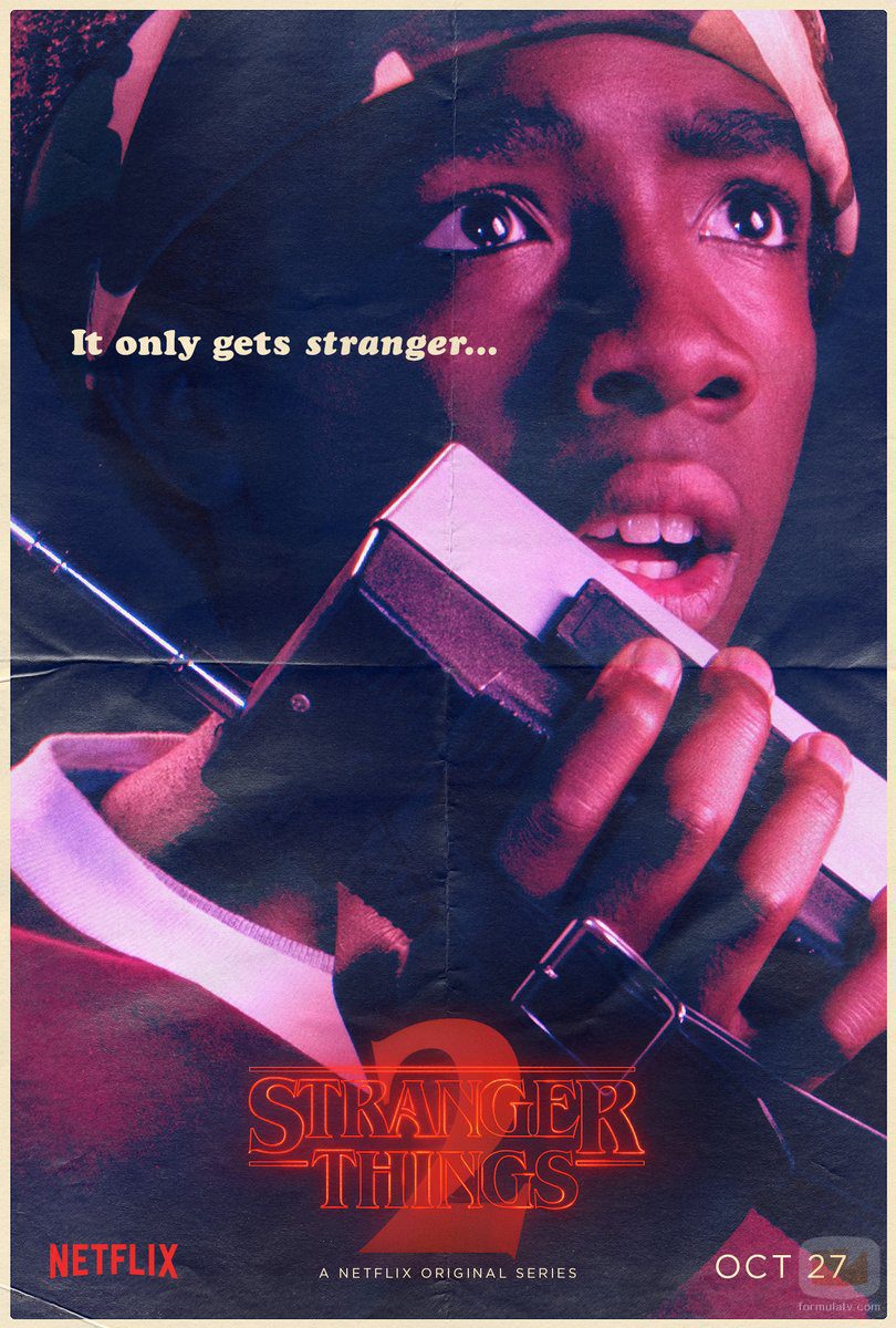 Cartel de Lucas Sinclair en la segunda temporada de 'Stranger Thnigs'