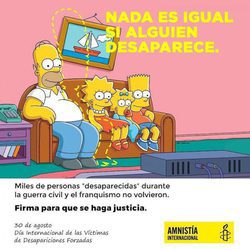 Amnistía Internacional "elimina" a Marge Simpson en su nueva campaña