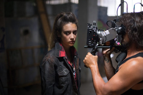 María Pedraza en el rodaje de 'Si fueras tú'