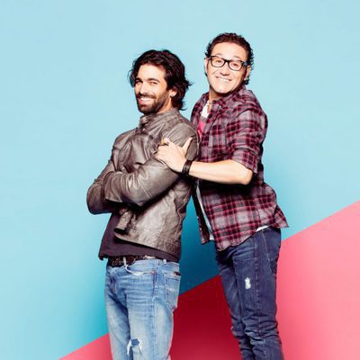 Carlos Santos y Rubén Cortada en las fotos promocionales de 'Ella es tu padre'