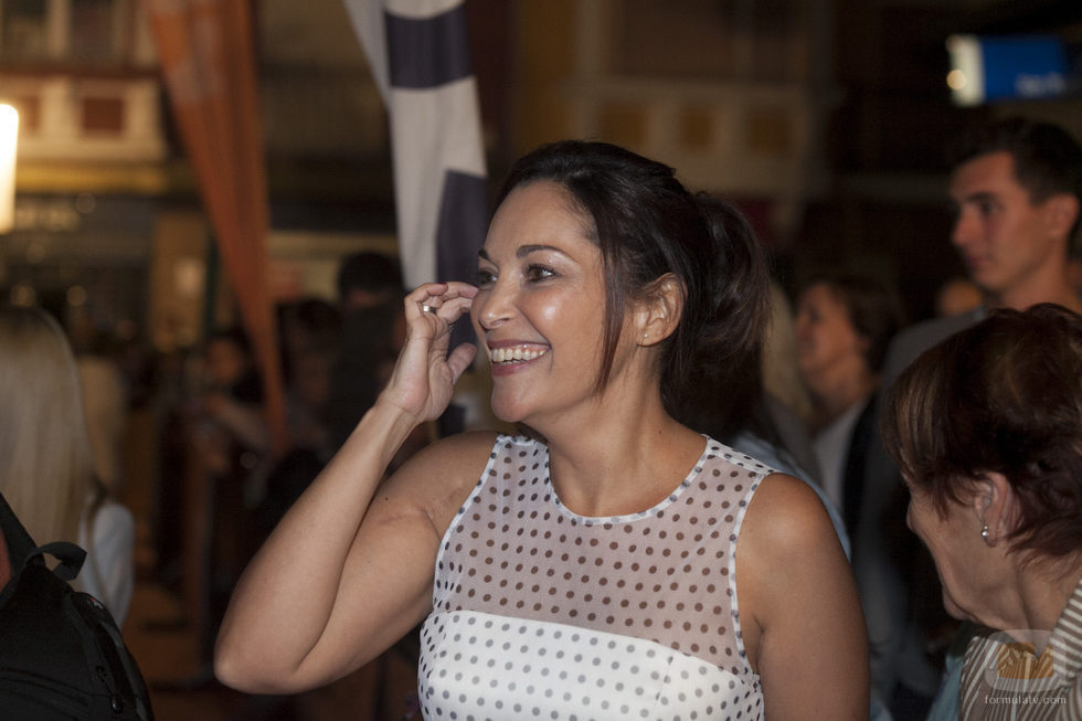 Cristina Plazas se muestra sonriente en el estreno de 'Estoy vivo' en el FesTVal