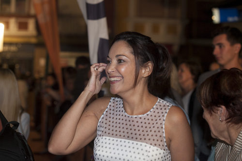 Cristina Plazas se muestra sonriente en el estreno de 'Estoy vivo' en el FesTVal