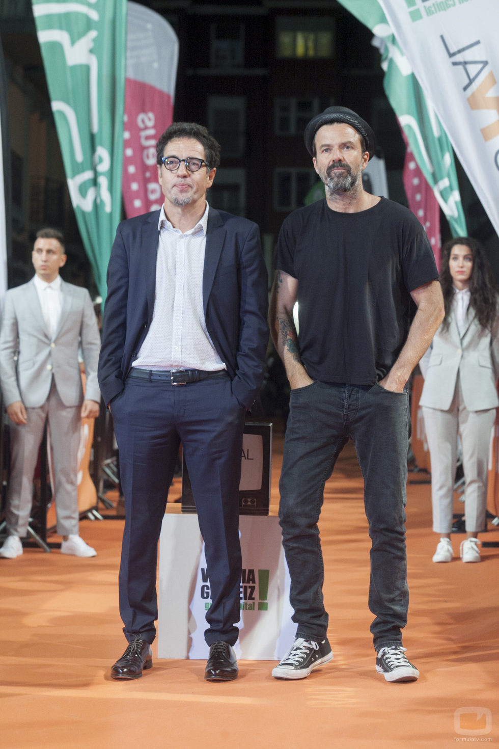 Pau Donés y Daniel Écija posan juntos en el estreno de 'Estoy vivo' durante el FesTVal