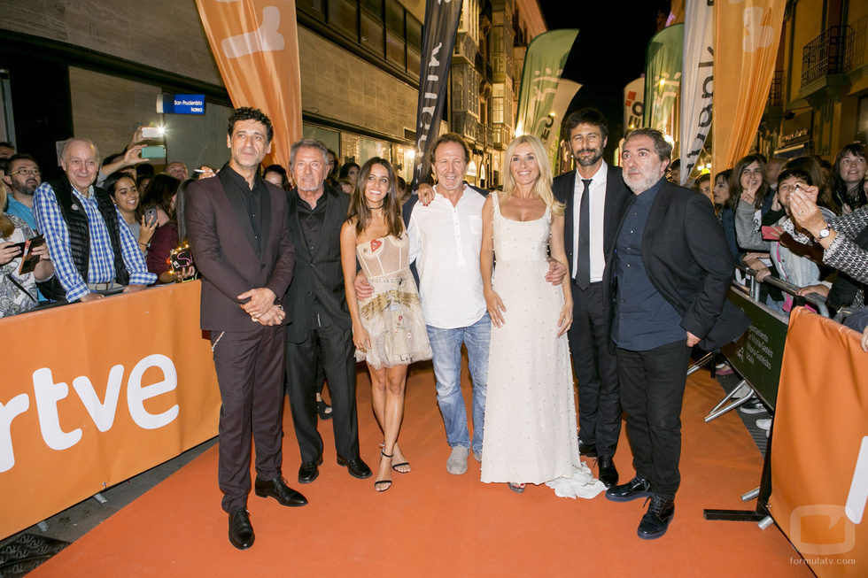 Nacho Fresneda, Jaime Blanch, Macarena García, Juan Gea, Cayetana Guillén, Hugo Silva y Javier Olivares, de 'El Ministerio del Tiempo'