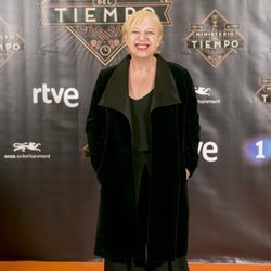 Francesca Piñón, actriz de 'El Ministerio del Tiempo', posa en el FesTVal vestida de negro