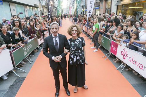 Imanol Arias y Adriana Ozores, actores de 'Velvet colección', juntos en el FesTVal