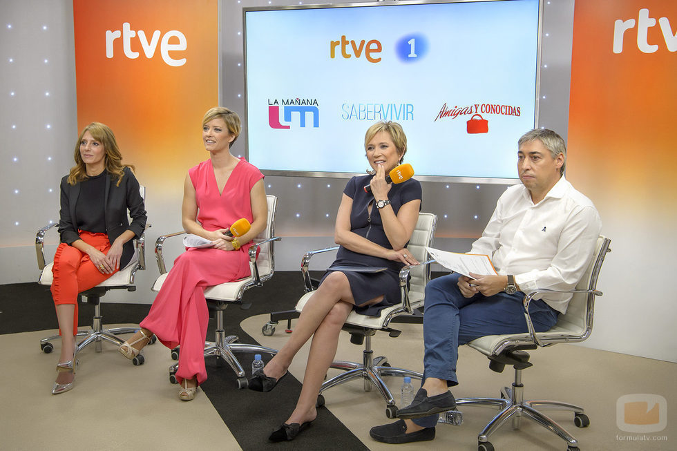 Inés Ballester, María Casado y Macarena Berlín en la presentación de sus programas en RTVE