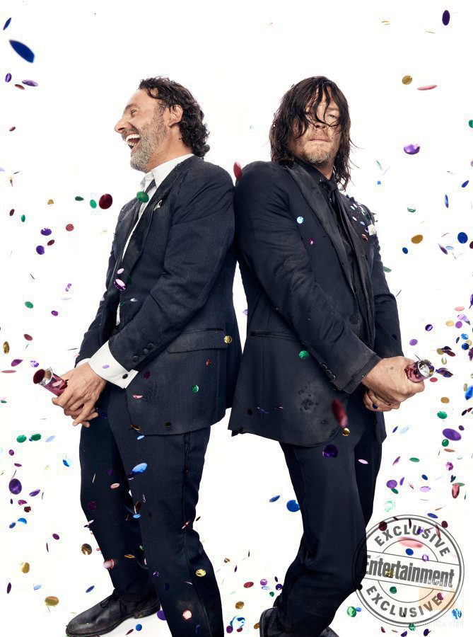 Andrew Lincoln y Norman Reedus celebran los 100 capítulos de 'The Walking Dead'