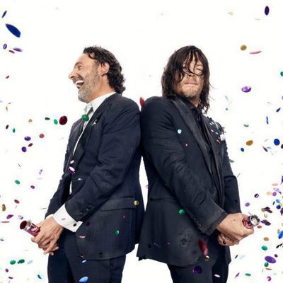 Andrew Lincoln y Norman Reedus celebran los 100 capítulos de 'The Walking Dead'