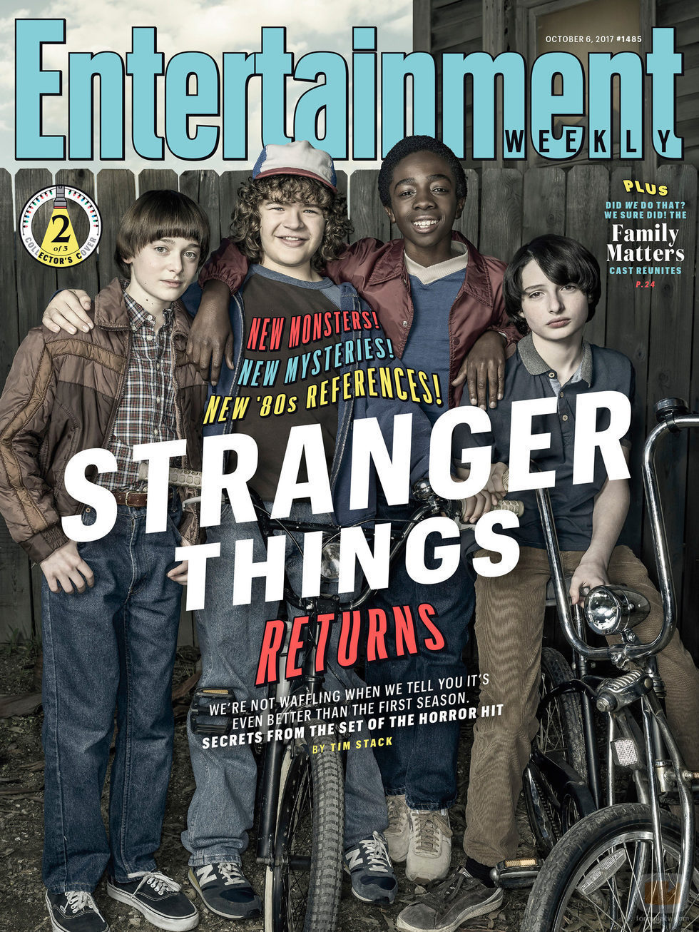 Los jóvenes actores de 'Stranger Things' posan para Entertainment Weekly
