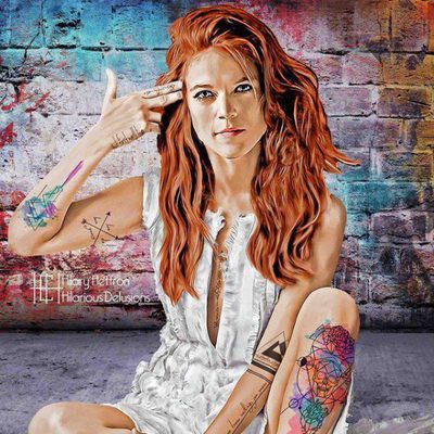 Ygritte ('Juego de Tronos') posa totalmente pensativa con tatuajes identificativos de su personaje
