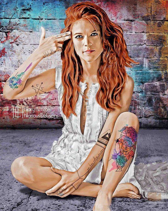 Ygritte ('Juego de Tronos') posa totalmente pensativa con tatuajes identificativos de su personaje