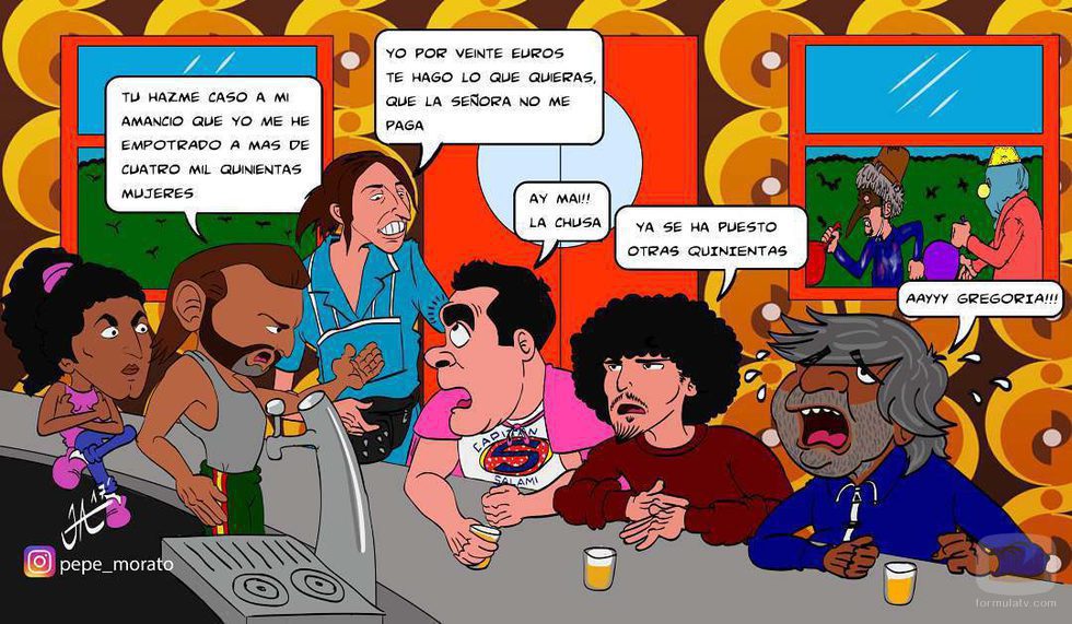 Ilustración del bar de 'La que se avecina' por Pepe Alabarce