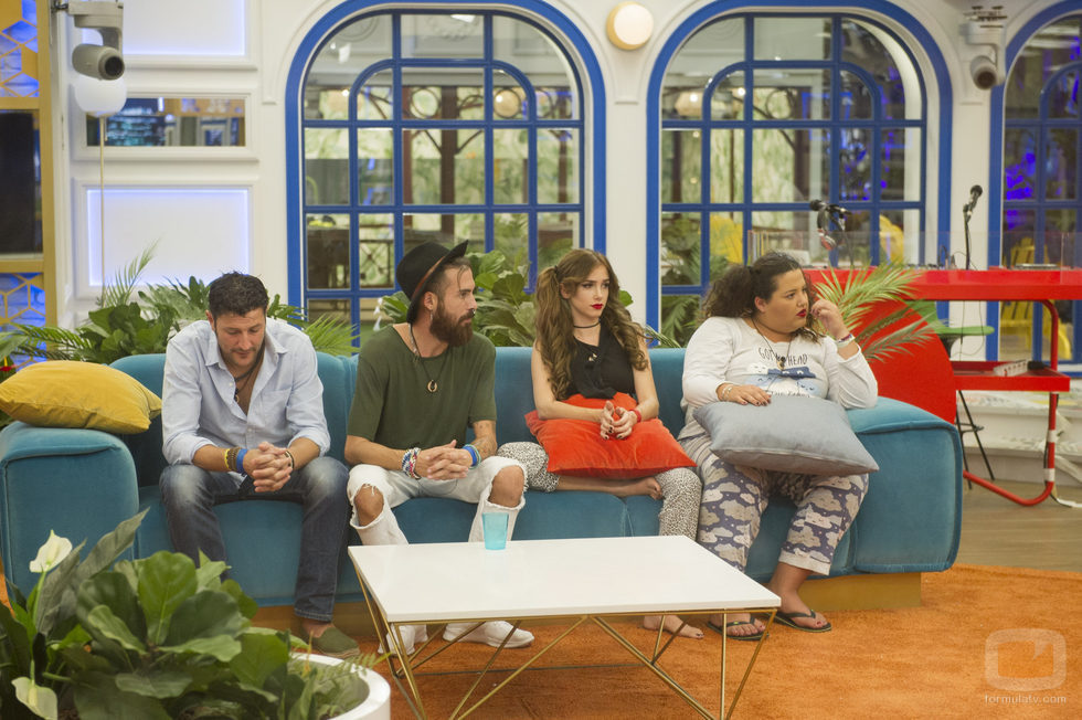 Miguel, Jose María, Carlota y Pilar durante la cuarta gala de 'GH Revolution'