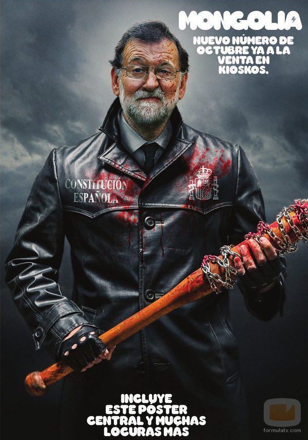 Mariano Rajoy caracterizado como Negan de 'The Walking Dead'