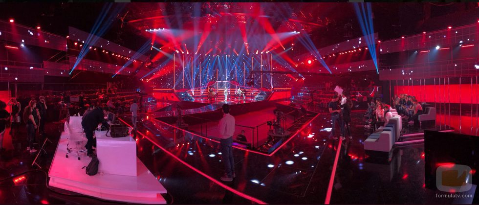 El plató de 'OT 2017' durante el ensayo de la gala 0