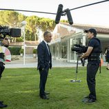 Javier Gutiérrez y el equipo de rodaje en 'Vergüenza'