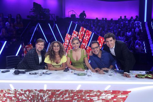 El jurado de 'Tu cara me suena' durante la gala 5