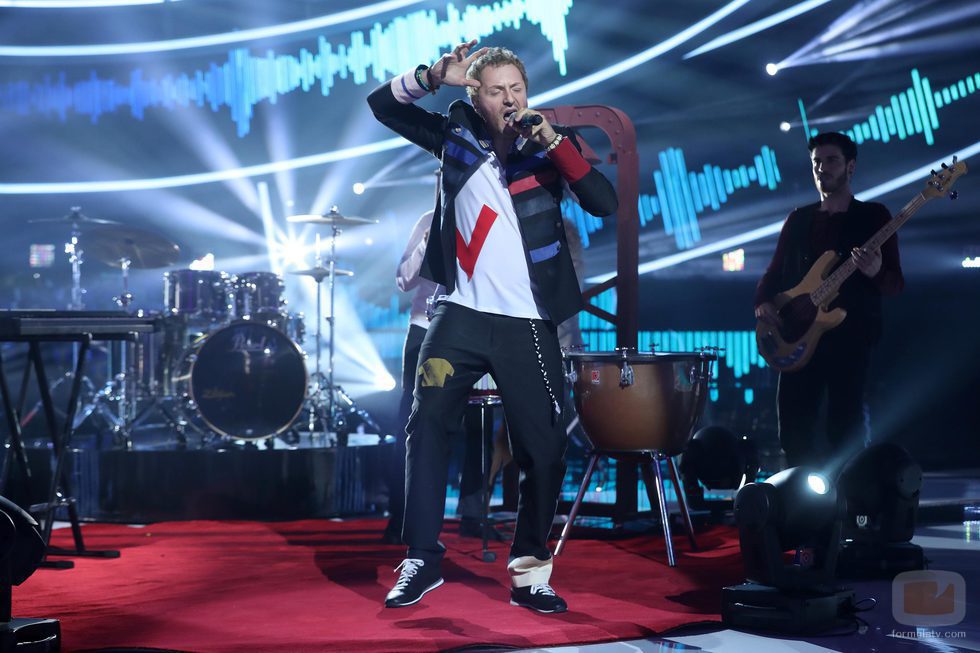 Raúl Pérez es Chris Martin de Coldplay en la gala 6 de 'Tu cara me suena 6'