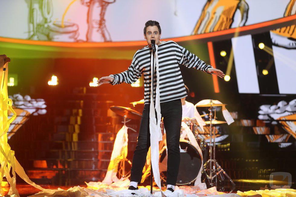 David Amor imita a Pablo Carbonell en la Gala 8 de 'Tu cara me suena'