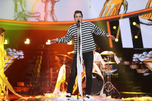 David Amor imita a Pablo Carbonell en la Gala 8 de 'Tu cara me suena'