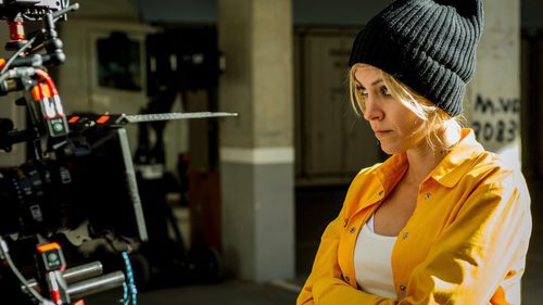 Maggie Civantos en el rodaje de la tercera temporada 'Vis a vis'