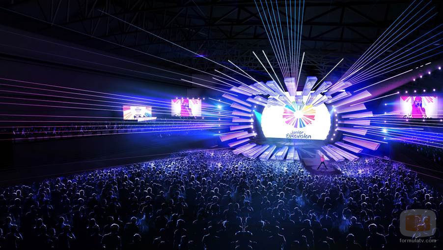 El escenario de Eurovisión Junior 2017, celebrado en Tiflis (Georgia)
