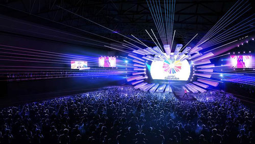 El escenario de Eurovisión Junior 2017, celebrado en Tiflis (Georgia)