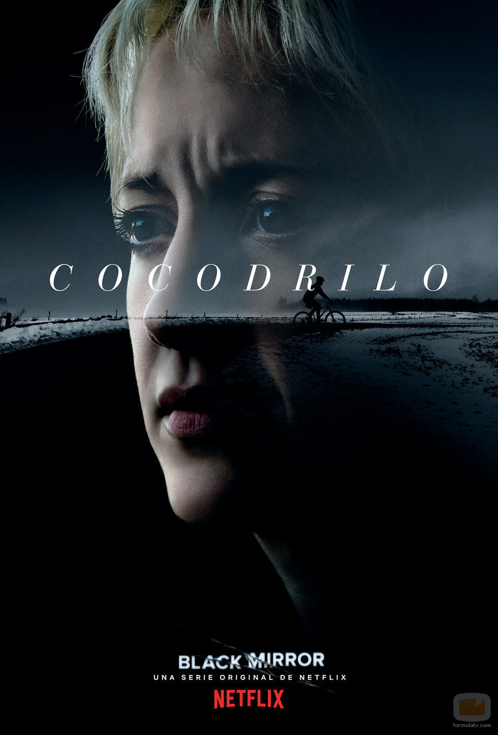 Póster de "Cocodrile", el segundo episodio de la cuarta temporada de 'Black Mirror'